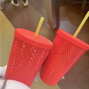 Starbucks Coral Pink Dragon Fruit Tumbler